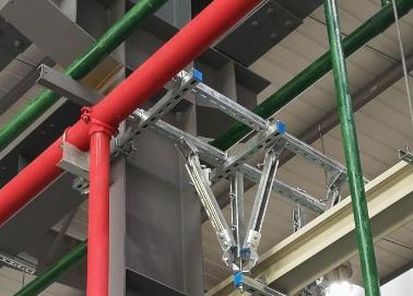 温泉该抗震支架的整体式支吊架结构协调性好